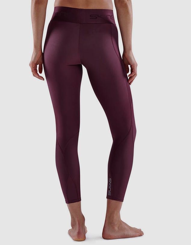 SKINS - SKINS Compression Series-3 Women's 7/8 Tights Activewear Burgundy
