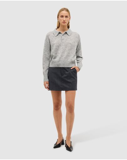Pinstripe Charcoal