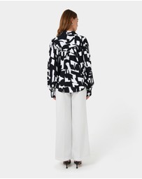 Forcast - Anella Monochrome Print Blouse