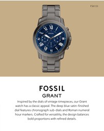Fossil - Grant Gunmetal Chronograph Watch