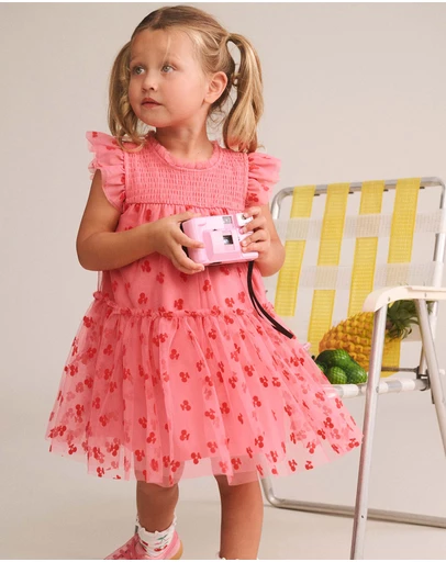 Huxbaby - Tropical Glitter Fruit Tulle Dress - Babies-Teens