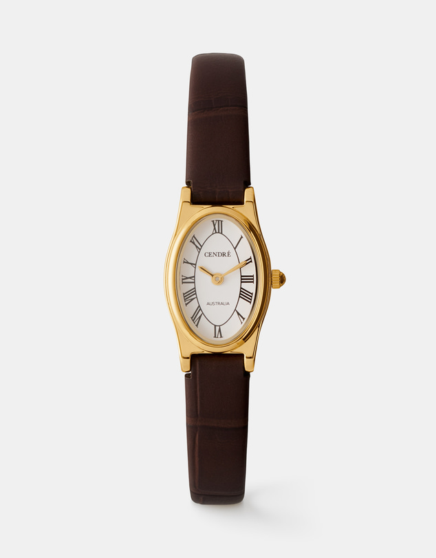 CENDRE - Emmeline Watch White Espresso Croc