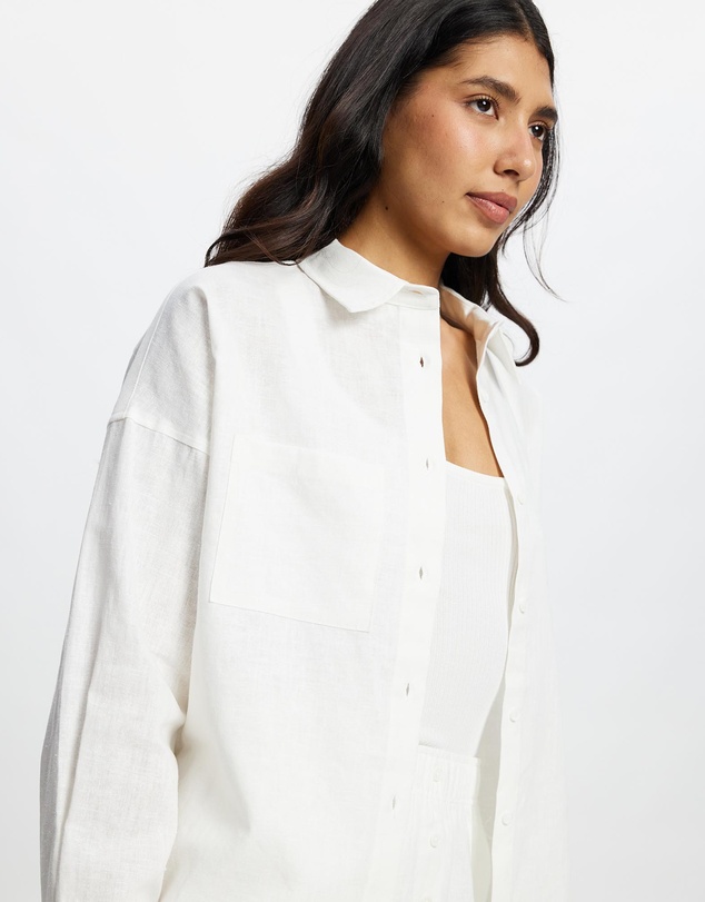 White By FTL - Nami Linen Shirt