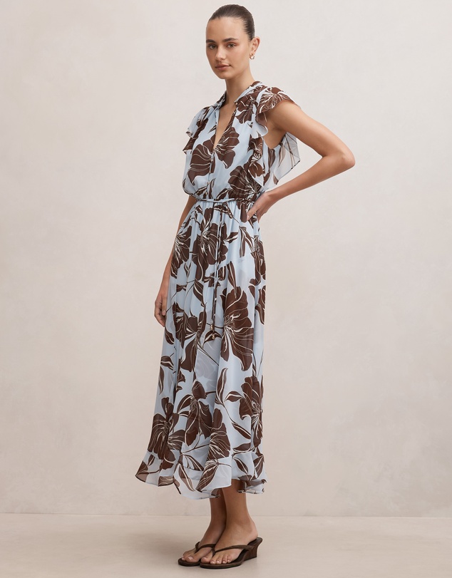 Forever New - Maxwell Flutter Sleeves Midi Dress