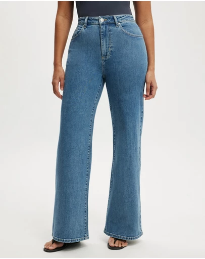 Cotton On - Curvy Stretch Wide Jeans