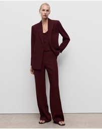 M.N.G - Straight Mid-Rise Suit Trousers