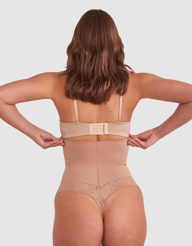 Bras N Things - Luxe Solutions Control High Waisted V String - Nude 3