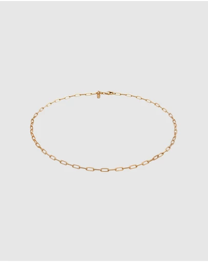 Elli Jewelry - Necklace Oval Chain 925 Sterling Silver Gold-plated