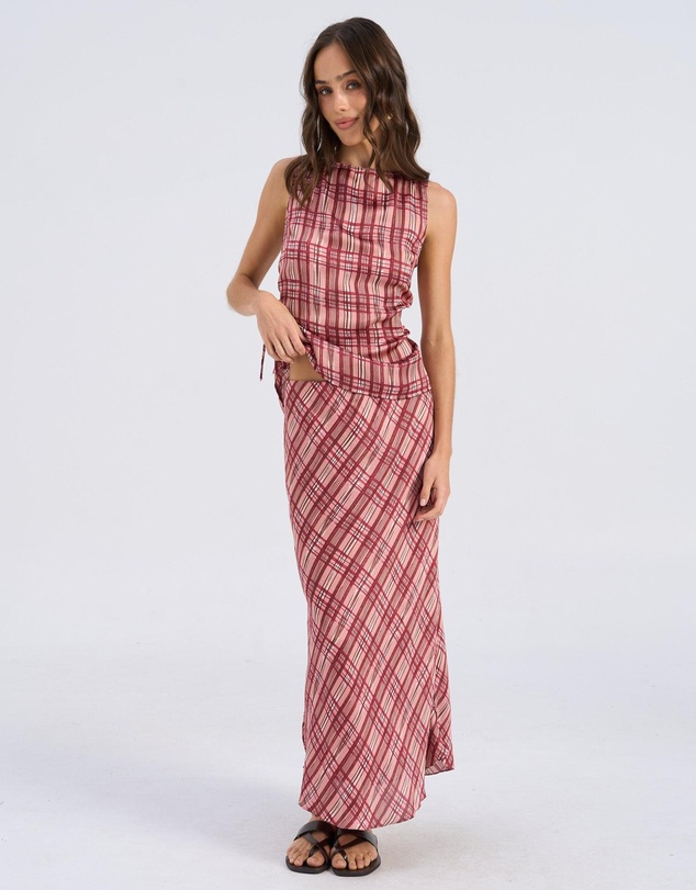 Vero Moda - Lise Check Midi Skirt