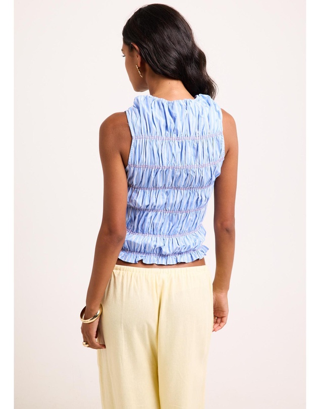 Subtitled - Brooke Contrast Shirred Top