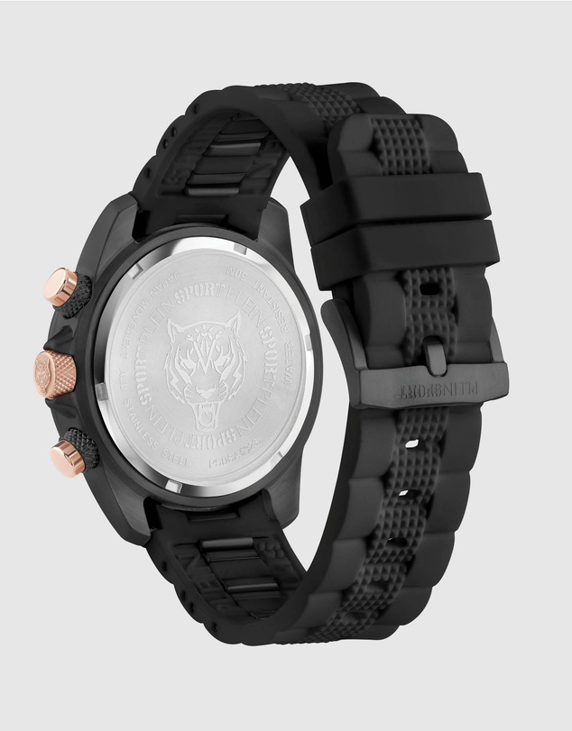Plein Sport - Plein Sport Hurricane 44mm Black Ip Chronograph Watch