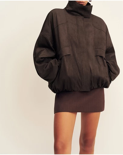 Shona Joy - Ernest Funnel Neck Bomber Jacket
