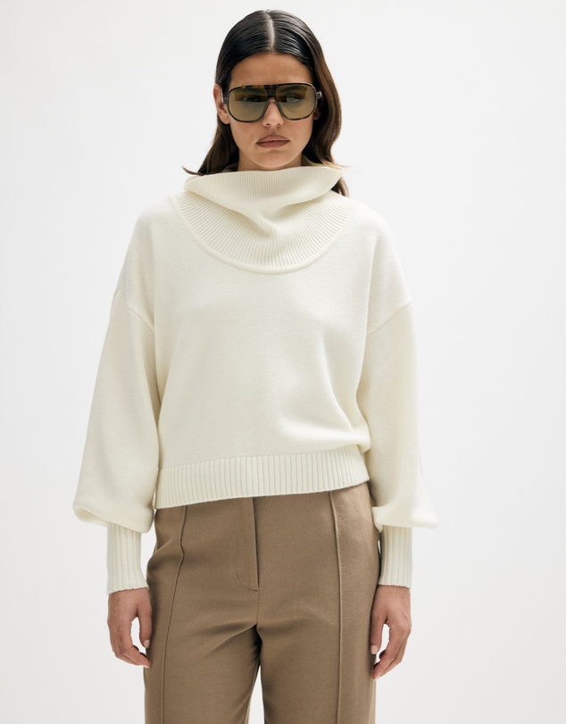 Minima Esenciales - Rian Wool Cashmere Funnel Neck Jumper