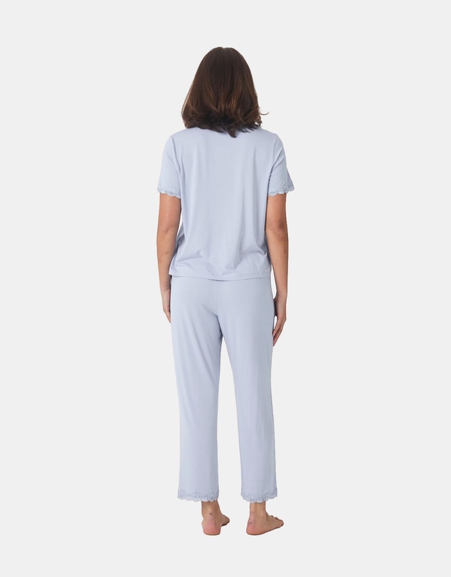 Gingerlilly - Dianne Bamboo Long PJ set with Lace