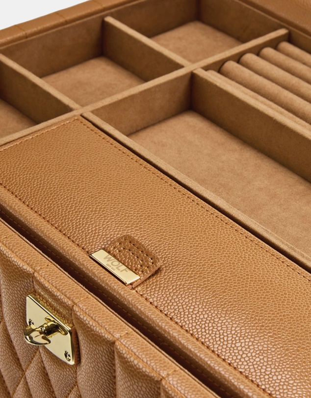Wolf - WOLF Lauren Extra Large jewellery Box Caramel