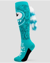 Crazy Skates - Crazy Socks Monster Teal Knee-High Socks