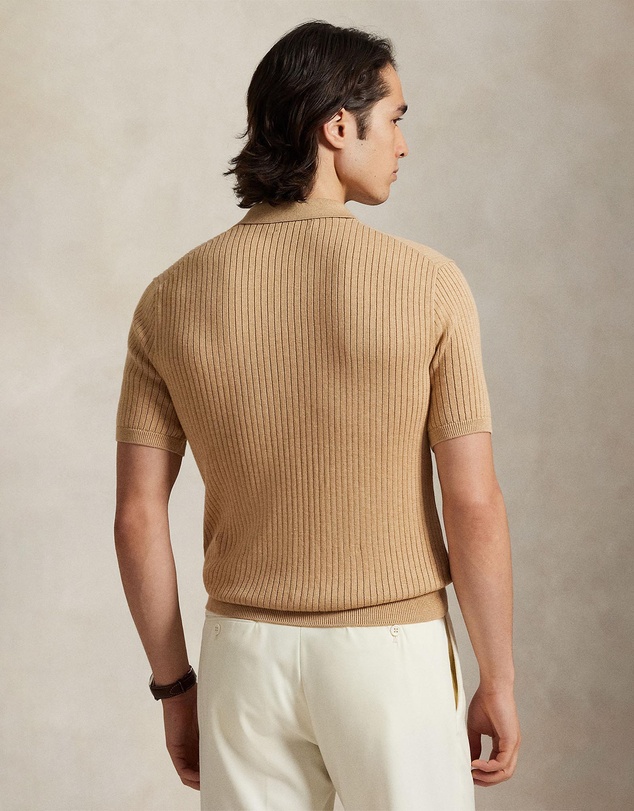 Polo Ralph Lauren - Rib-Knit Cotton Johnny-Collar Sweater