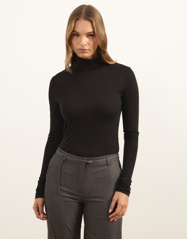 Atmos&Here - Wool Blend Roll Neck Long Sleeve Top