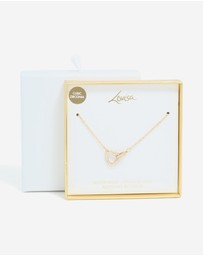 Lovisa - Waterproof Gold Plated Stainless Steel Cubic Zirconia Hollow Heart Necklace