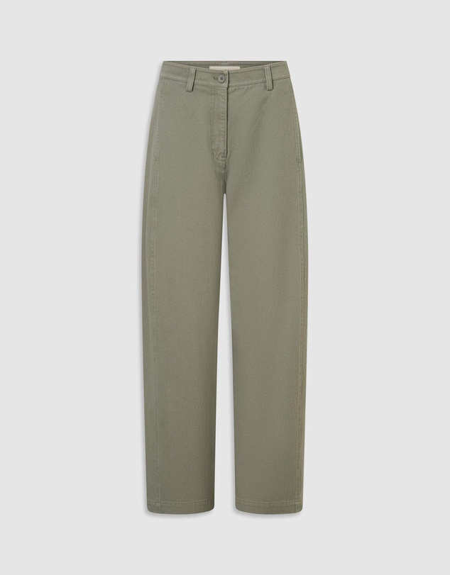Oroton - Barrel Twill Leg Pants