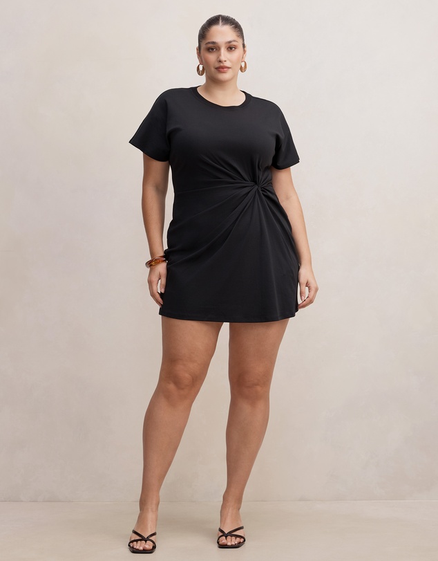 Forever New Curve - Rose Curve T-Shirt Twist Mini Dress