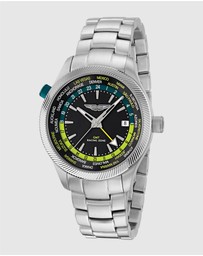 Aston Martin - GRZ Black Stainless Steel Bracelet Watch and Podium Green Silicone Strap Box Set