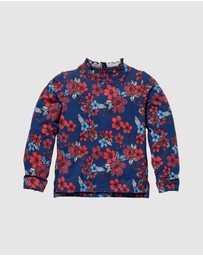 Quapi - Kellen Long Sleeve Floral Top - Kids-Teens