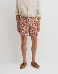 Country Road - Recycled Polyester Leaf Print Swim Short