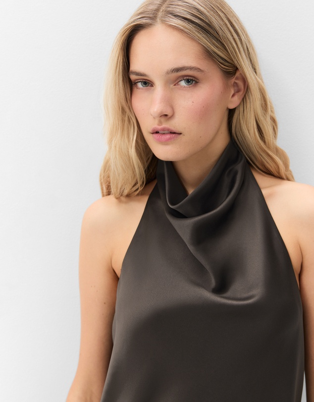 UNISON - Satin Halter Neck Top