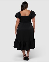Pink Dusk by Curve Project - Electric Feel Midi Dress