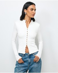 AERE - Aurelie Buttoned LS Top
