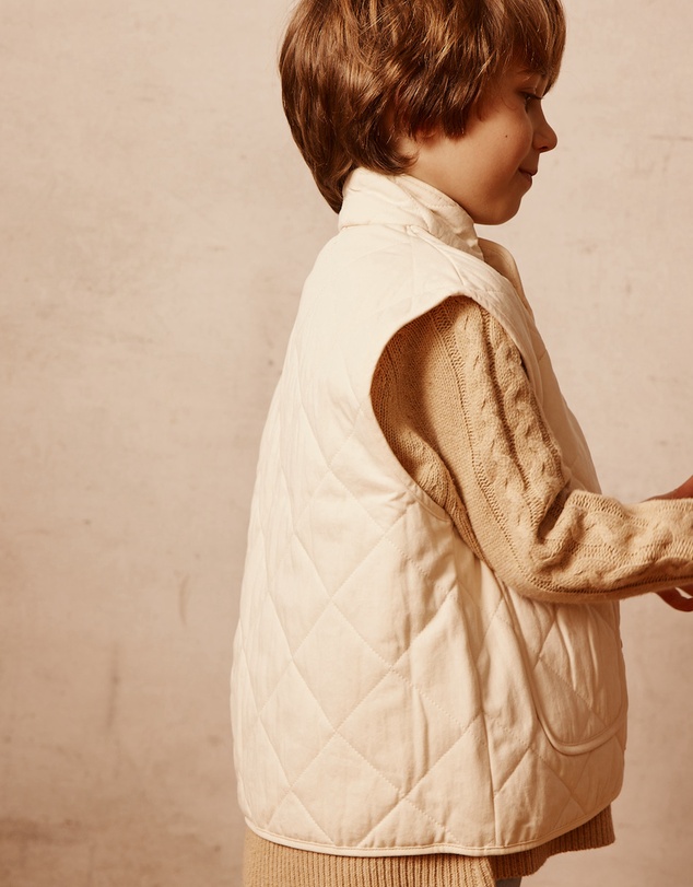 Alfred - Isobel Quilted Vest | Cream