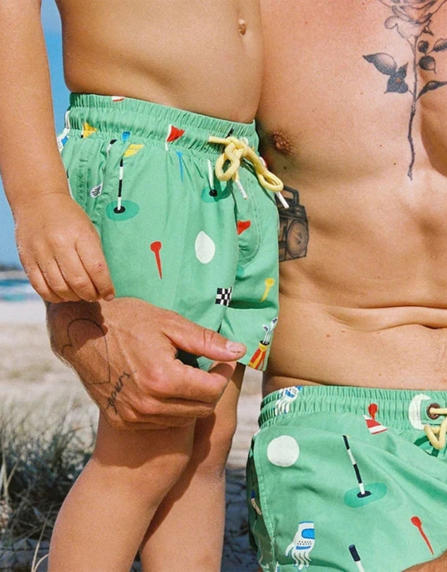 Skwosh - In The Hole Kids Swim Shorts in Golfing Green