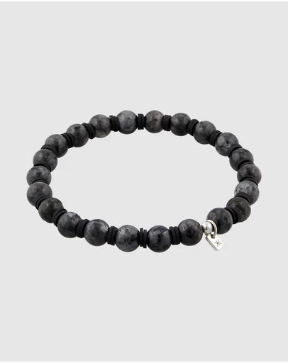 Kuzzoi - ICONIC EXCLUSIVE - Lavakite and Lava Bead Bracelet with Sterling Silver Elements