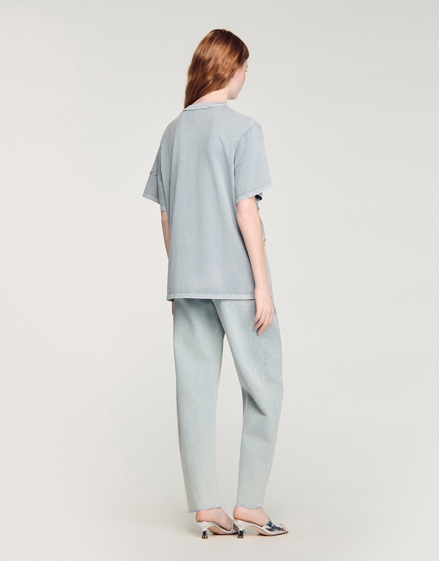 Sandro - Strass Wave Tee Shirt