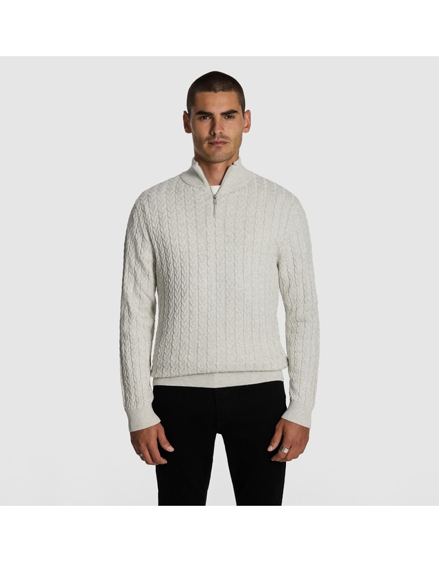 yd. - Eddie 1/4 Zip Cable Knit Jumper