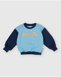 Goldie + Ace - Comfy Embroidered Sweater - ICONIC EXCLUSIVE - Babies-Kids