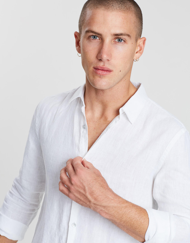 Assembly Label - Casual Long Sleeve Linen Shirt