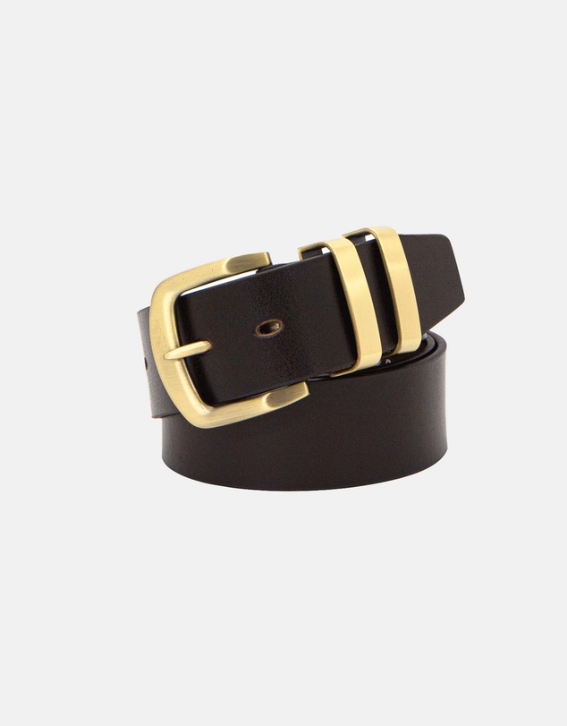 Buckle - Jackaroo. Australian Made Full Grain Natural Leather Belt. 38mm width.