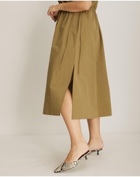 Atmos&Here Curvy - Tara Cinch Waist Midi Shirt Dress