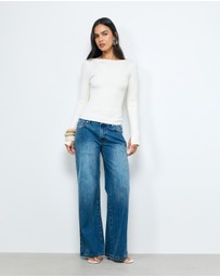 AERE - Eden Cashmere Blend Boat Neck Top