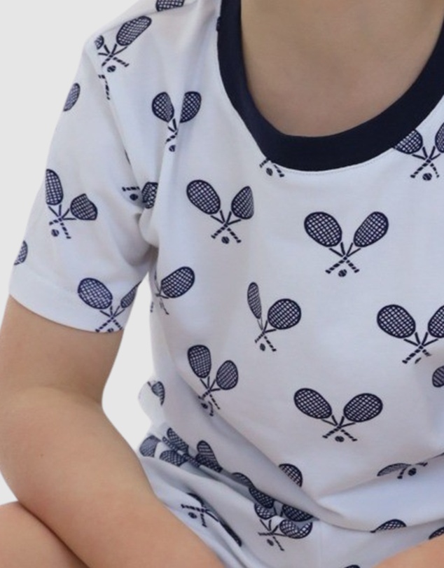Sant And Abel - Kids Tennis Navy Short PJ Set