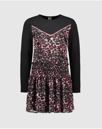 B.Nosy - Long Sleeve Printed Dress - Kids-Teens