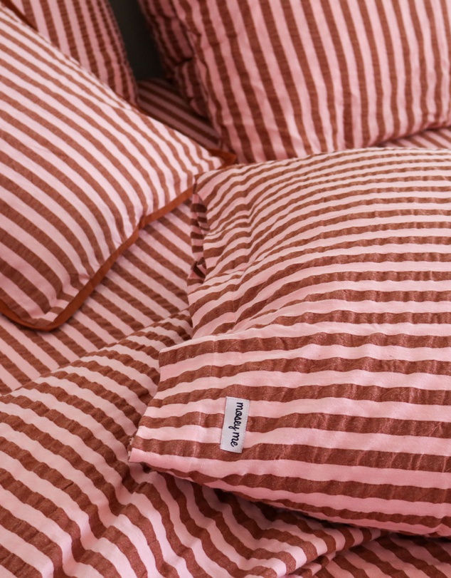 Mosey Me - Sundae Seersucker Euro Pillowcase Set
