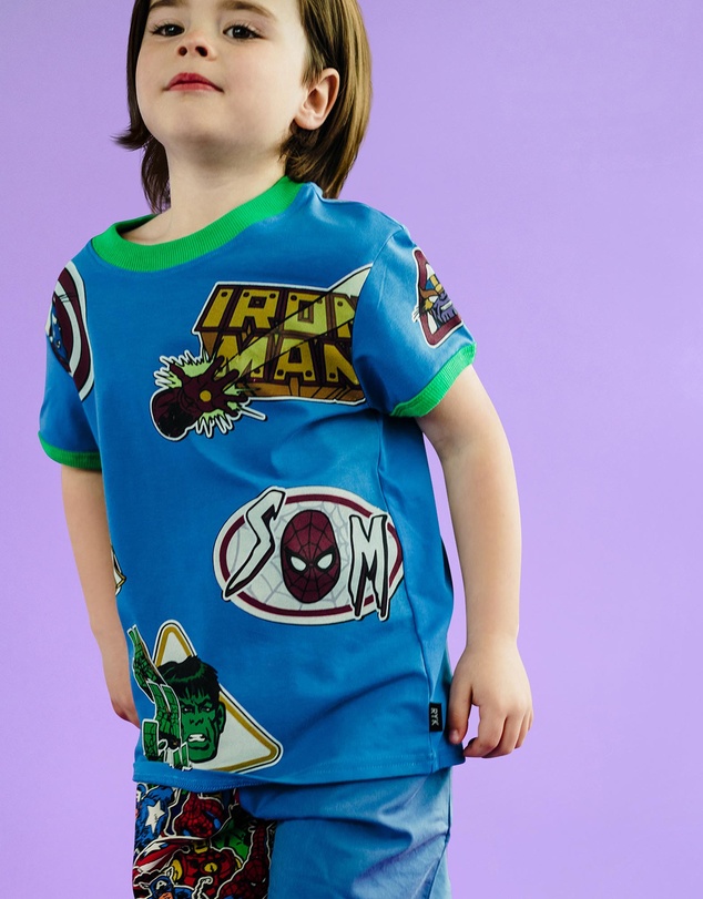 Rock Your Kid - Badge Avengers Tee - Kids-Teens