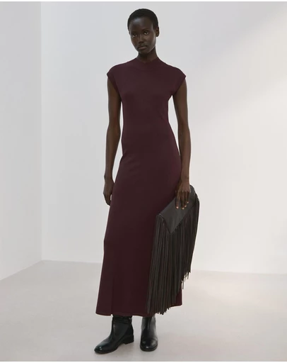 M.N.G - Perkins-Neck Knitted Dress