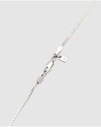 Kuzzoi - ICONIC EXCLUSIVE - Necklace Male Square Brown Tigers Eye 925 Sterling Silver