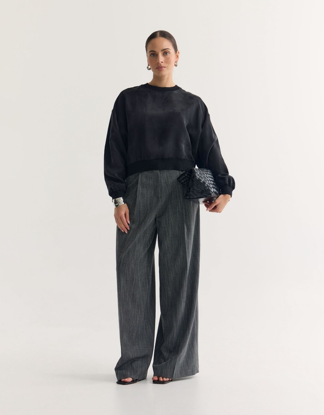 Oxford - Lola Rib Collar Cupro Top