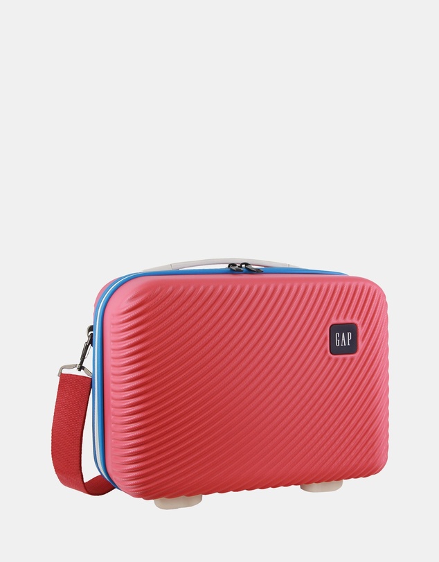 GAP - GAP Stripe Medium Hard Shell with Mini Beauty Case Set + Leather Tag