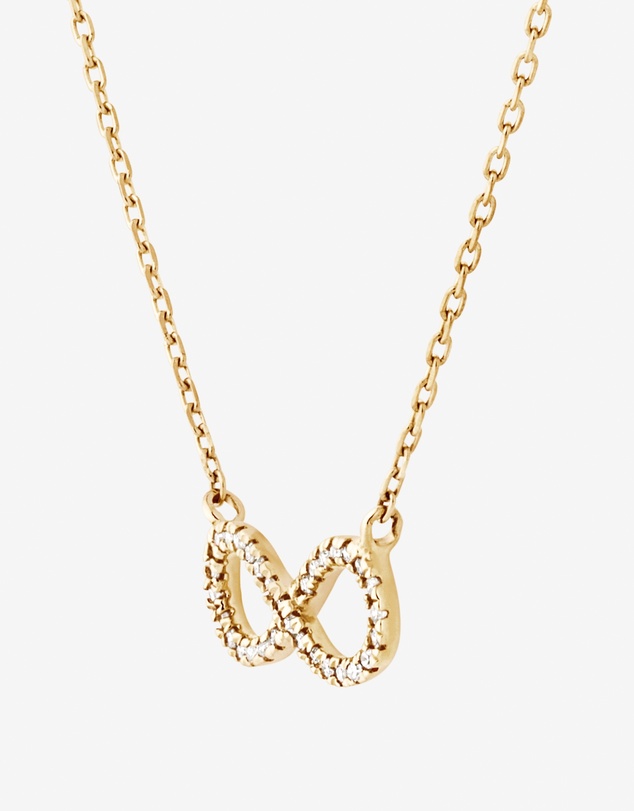 Michael Hill - Infinity Necklace with Diamonds in 10kt Yellow Gold